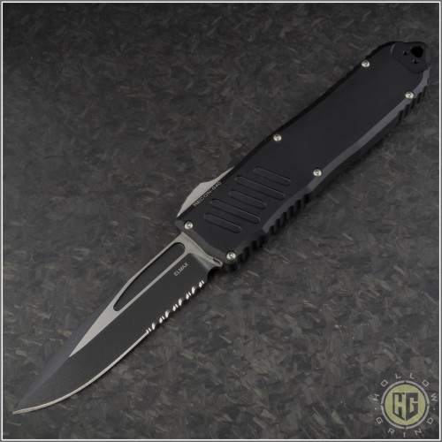 (#GT-113212) Guardian Tactical Recon-040 Black S/E Part Serrated - Front