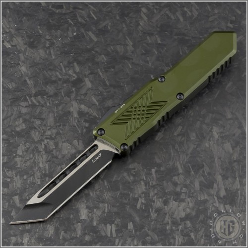 (#GT-12-8221) Guardian Tactical OD Green GTX-25 T/E Black Plain - Front