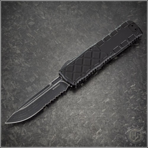 (#GT-16-3612) Guardian Tactical Apex EDC Dark Stonewash S/E Part Serrated - Front