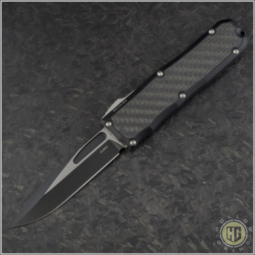 (#GT-92211) Guardian Tactical Recon-035 CF Inlay Two-Tone Black S/E Plain - Front