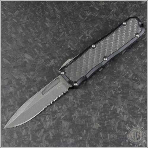 (#GT-92512) Guardian Tactical Recon-035 CF Inlay Stonewash S/E Serr - Front