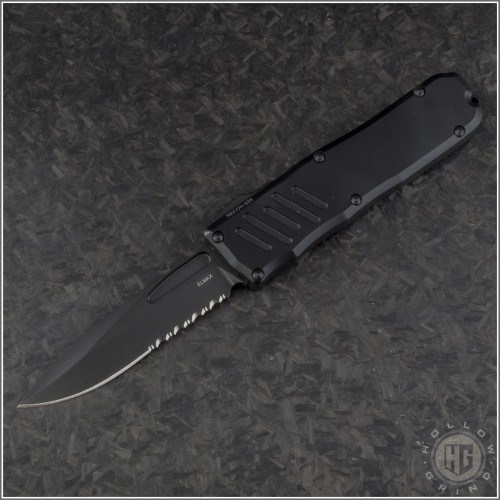 (#GT-93112) Guardian Tactical Recon-035 Black Tactical S/E Serrated - Front