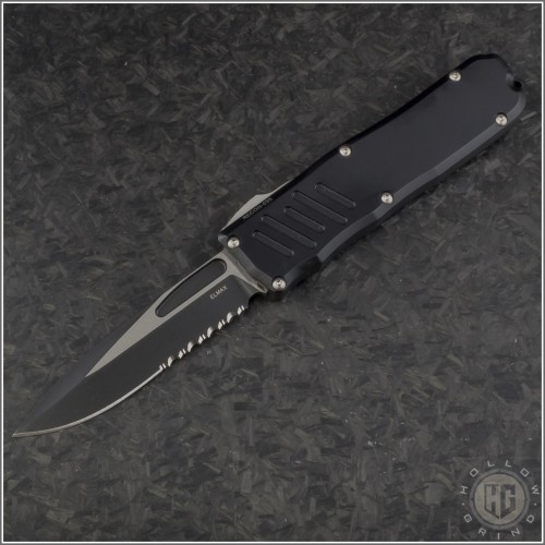 (#GT-93212) Guardian Tactical Recon-035 Two-Tone Black S/E Serrated - Front