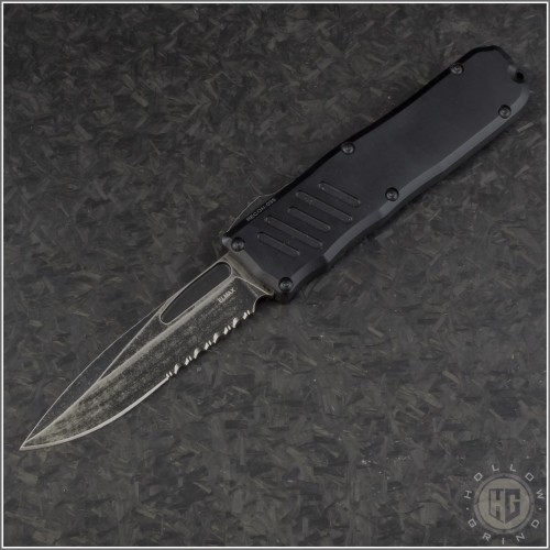 (#GT-93612b) Guardian Tactical Recon-035 Dark Stonewash S/E Part Serrated - Front