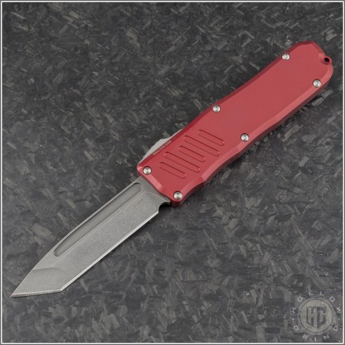 (#GT-94521-RD) Guardian Tactical Red Recon-035 Stonewash Tanto Plain - Front