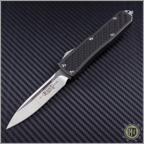 (#HG-0020) Microtech Gunmetal Daytona S/E Satin - Front