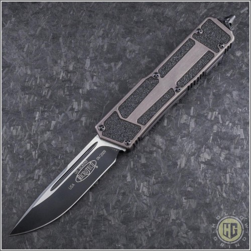 (#HG-0092) Microtech Scarab S/E GMG Black Plain - Front