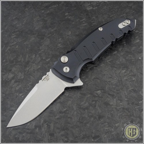 (#HO-X1-Micro-BK) Hogue X1-Micro (24170) - Tumbled Plain Blade, Matte Black Handle - Front