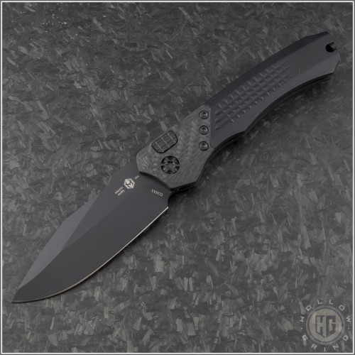 (#HTK-H000-4A-T) Heretic Knives Wraith Auto Black Tactical - Front