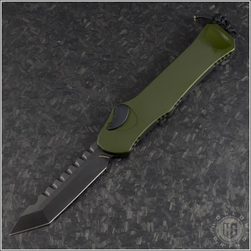 (#HTK-H006-6A-GRN) Heretic Knives OD Green Hydra Tanto DLC - Front