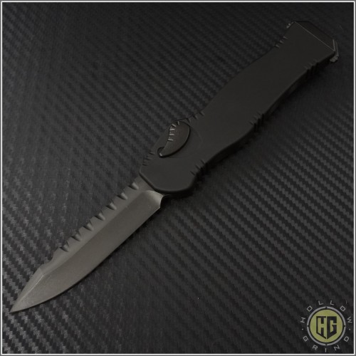 (#HTK-H007-6A) Heretic Knives Hydra Tactical Black DLC - Front