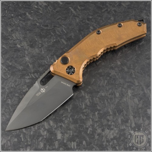 (#HTK-H011-6A-COPPER) Heretic Knives Copper Medusa Tanto DLC Tactical - Front