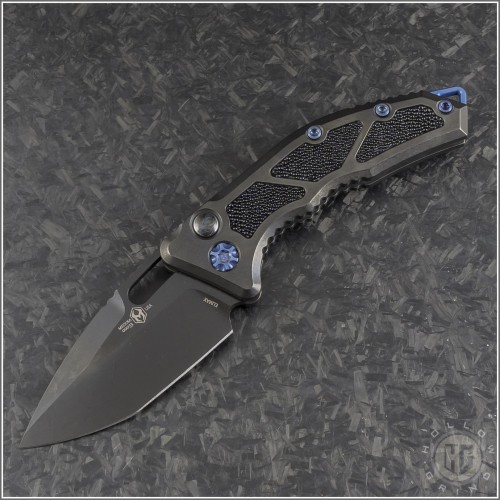 (#HTK-H011-6A-TiRay) Heretic Knives DLC Ti Medusa T/E w/ Rayskin Inlay - Front