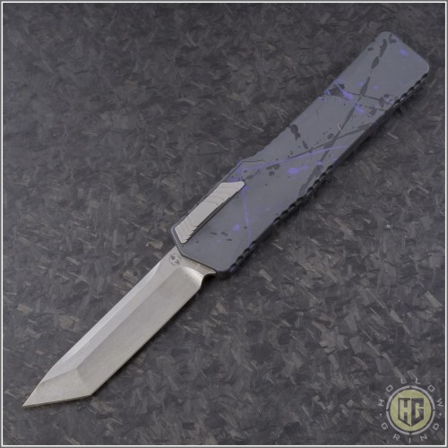 (#HTK-H015-2A-PS) Heretic Knives Cleric T/E Puple Splash Handle - Front