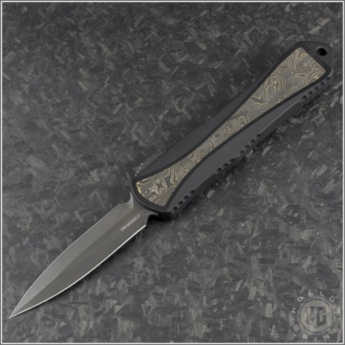 (#HTK-H028-6A-FCTIN) Heretic Knives Manticore-E Black D/E Plain - Front