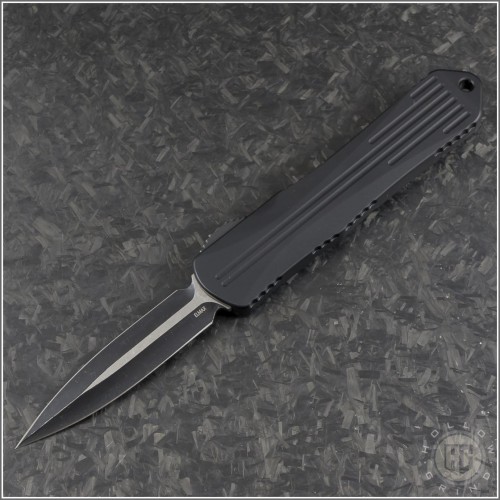 (#HTK-H028-8A-v2) Heretic Knives Manticore-E D/E Battleworn Black v2 - Front