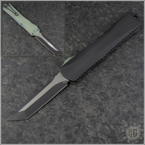 (#HTK-H031-10A-JADE) Heretic Knives Jade Green Manticore X T/E Two Tone Black - Front