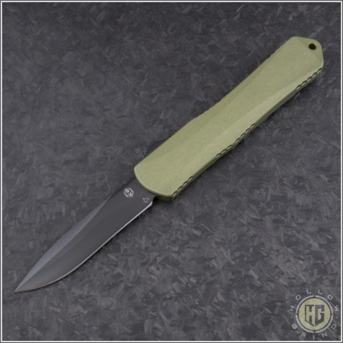(#HTK-H033-6A-GR) Heretic Knives Green Manticore-X Recurve DLC - Front