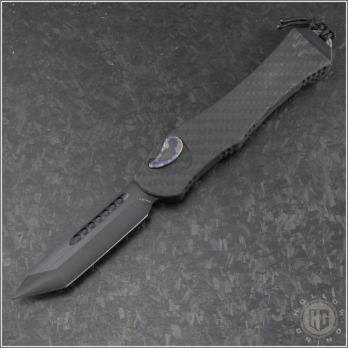 (#HTK-H406-6A-CFFTI) Heretic Knives Carbon Fiber Hydra V4 T/E DLC  - Front