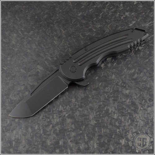 (#JH-Husky-BK) Jake Hoback Knives Husky Black Plain - Front