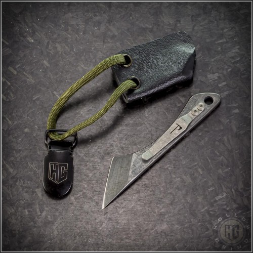 (#JHB-CD-01) Jake Hoback Dashi Neck Knife Acid Stonewash Plain - Front