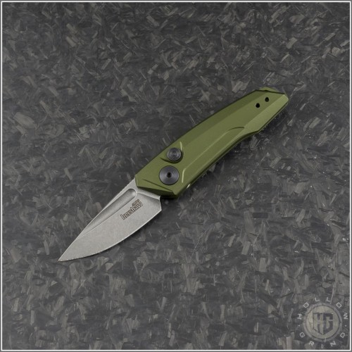 (#KER-7250OLSW) Kershaw Launch 9 OD Green Stonewash - Front