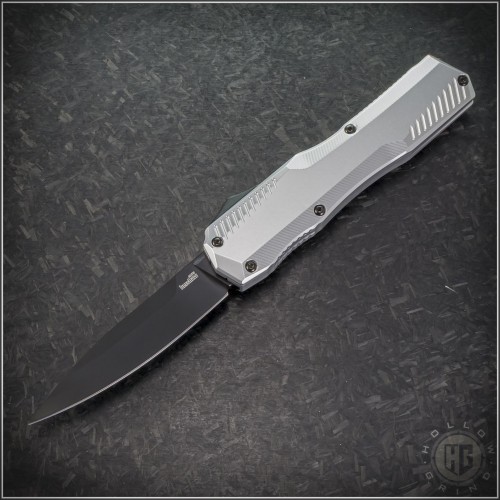 (#KS-9000RAWBLK) Kershaw Raw Aluminum Livewire S/E Black Plain - Front