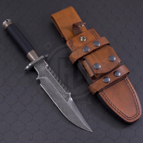 (#MTC-0066) Marfione Custom Interceptor Damascus - Front