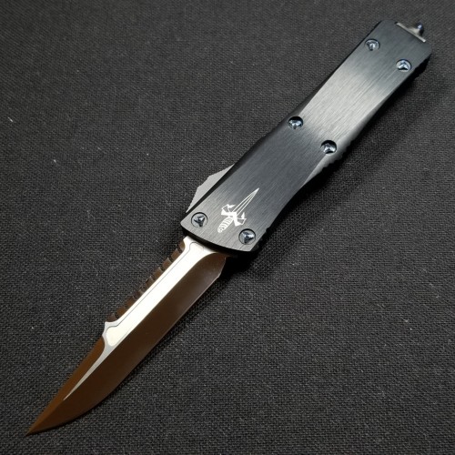 (#MTC-0283) Marfione Custom Combat Troodon Interceptor Mirror Polished w/ Hefted Handle - Front