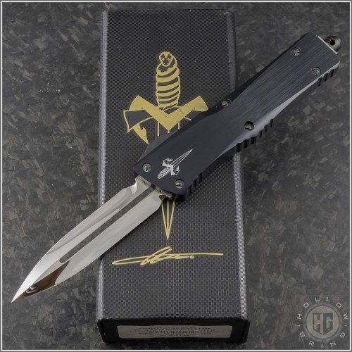 (#MTC-0389) Marfione Custom Combat Troodon D/E Hot Blued Damascus  - Front