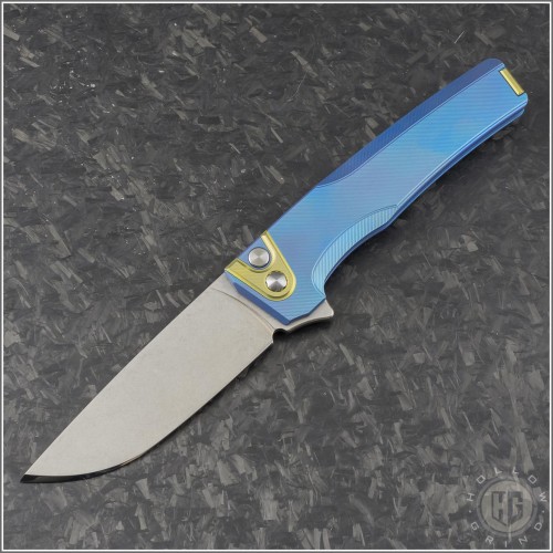 (#MWS-SON-0809) MachineWise Sonora Integral Electric Blue Fine Step Lightwash Blade - Front