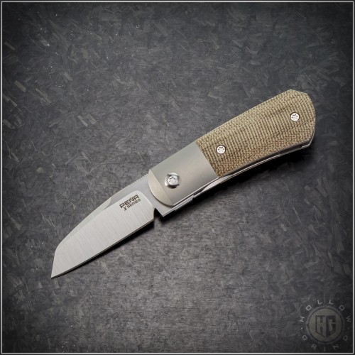 (#PENA-MA-BM) Pena Knives X-Series Micro Apache Brown Micarta - Front