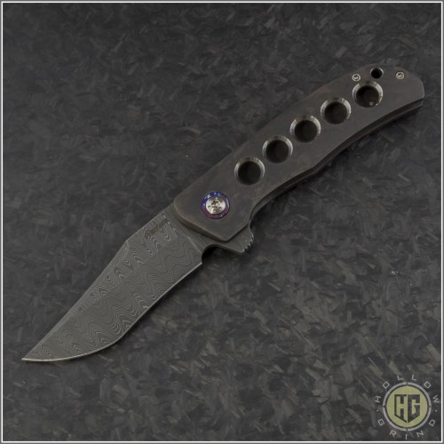 (#PK-Vip-01) Pena Knives Viper Damascus Plain - Front