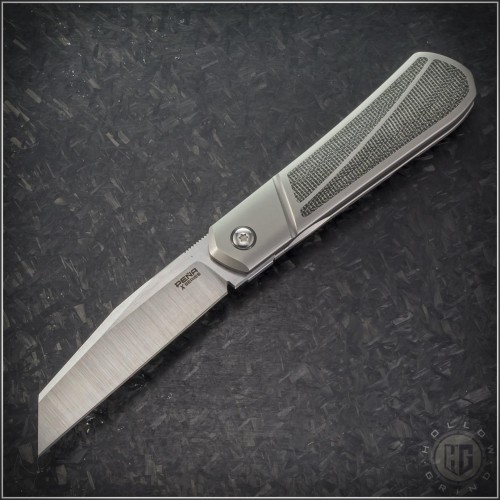 (#PenaX-XLRaptor-01) Pena Knives X-Series XL Raptor Black Miarta Inlay Satin Plain - Front