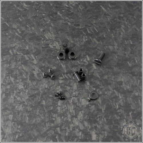 (#RH-CHK-BK) Rick Hinderer Knives XM-18 3.5" Black Nitride (Stainless Steel) Hardware Kit - Front