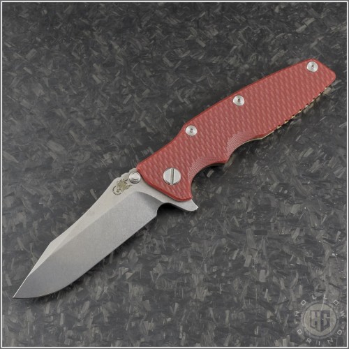 (#RH-EKLPS35-12) Rick Hinderer Knives Eklipse Tri-Way 3.5" Stonewash - Front