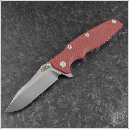 (#RH-EKLPS35-13) Rick Hinderer Knives Eklipse Tri-Way 3.5" Stonewash - Front