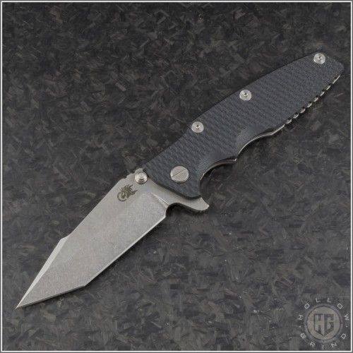 (#RH-EKLPS35-3) Rick Hinderer Knives Eklipse Tri-Way 3.5" Stonewash - Front