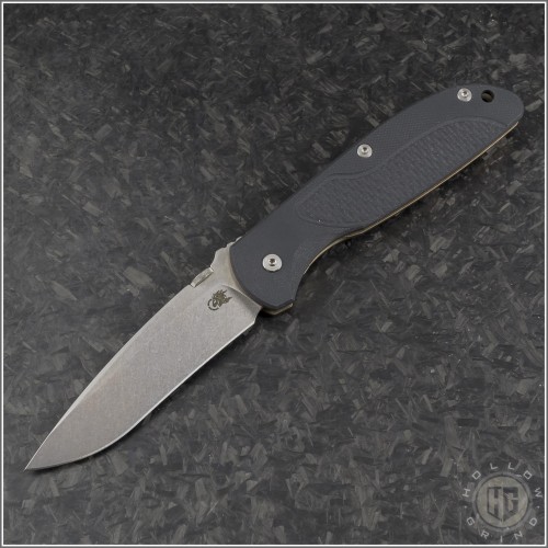 (#RH-FTAC-001) Hinderer Knives Firetac Stonewash Plain - Front