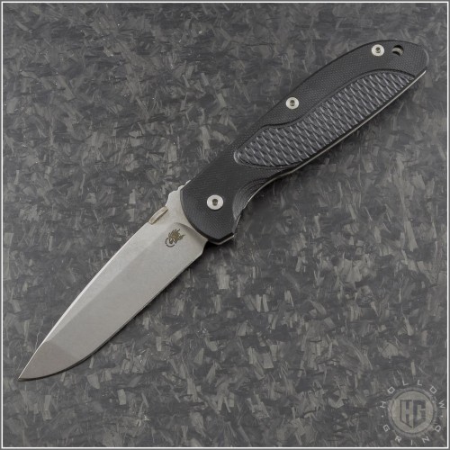 (#RH-FTAC-009) Hinderer Knives Firetac Spanto Stonewash Plain - Front