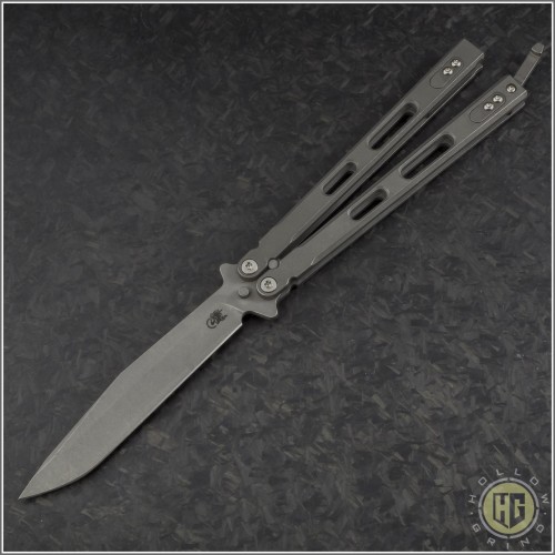 (#RH-NVS-1) Hinderer Knives Nieves Balisong Butterfly Knife - Front