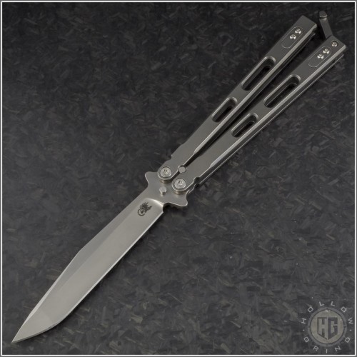 (#RH-NVS-2) Hinderer Knives Nieves Balisong Butterfly Knife - Front