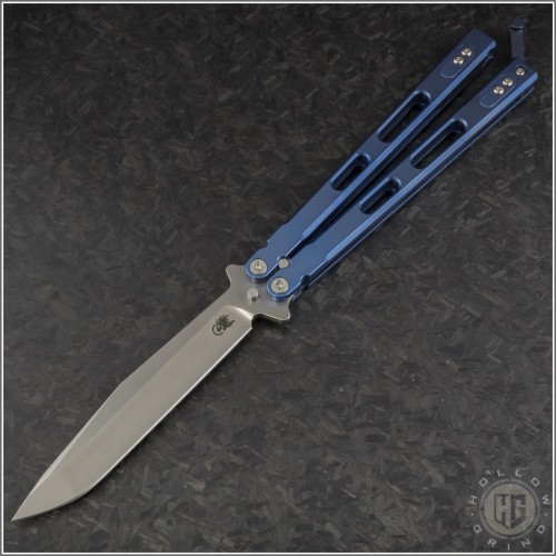 (#RH-NVS-3) Hinderer Knives Nieves Balisong Butterfly Knife - Front