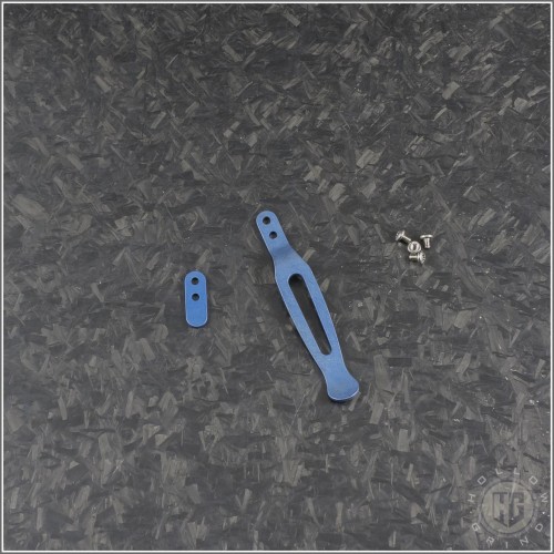 (#RH-PCFTS-002) Rick Hinderer Knives Pocket Clip & Filler Tab Set - Front