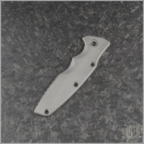 (#RH-SCL-EK-1) Rick Hinderer Knives Titanium Eklipse Scale - Smooth Working Finish - Front