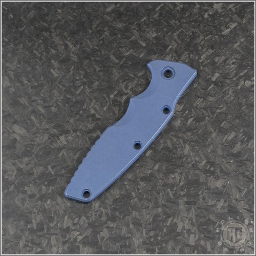 (#RH-SCL-EK-5) Rick Hinderer Knives Titanium Eklipse Scale - Smooth Battle Blue Finish - Front