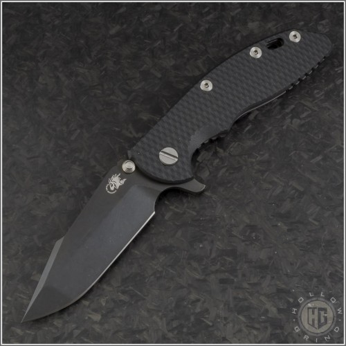 (#RH-XM1835-46) Rick Hinderer Gen 6 XM-18 3.5" Harpoon Spanto - Black - Front