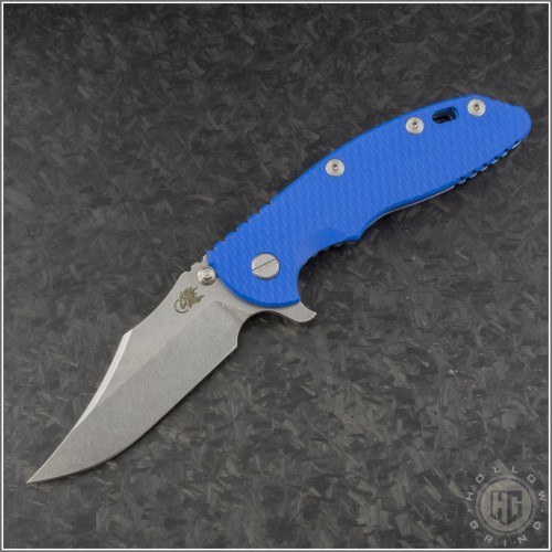 (#RH-XM1835-52) Rick Hinderer Gen 6 XM-18 3.5" Bowie Stonewash - Front