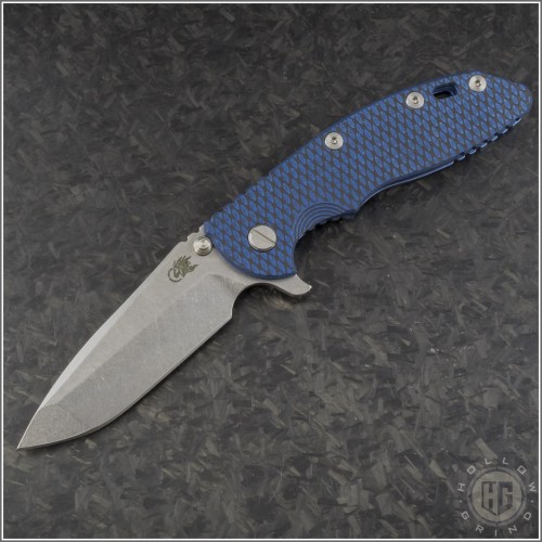 (#RH-XM1835-56) Rick Hinderer Gen 6 XM-18 3.5" Spanto Stonewash - Front