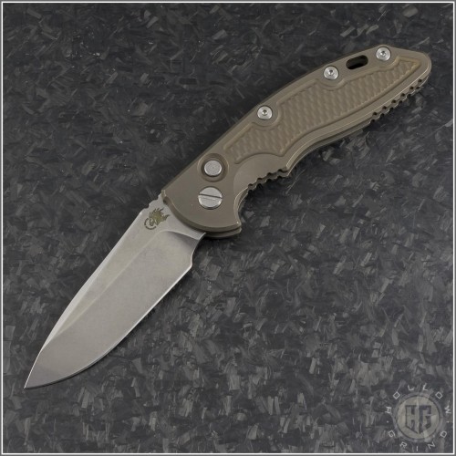 (#RH-XM1835A-04) Rick Hinderer XM-18 Auto 3.5" Spearpoint Battle Bronze - Front